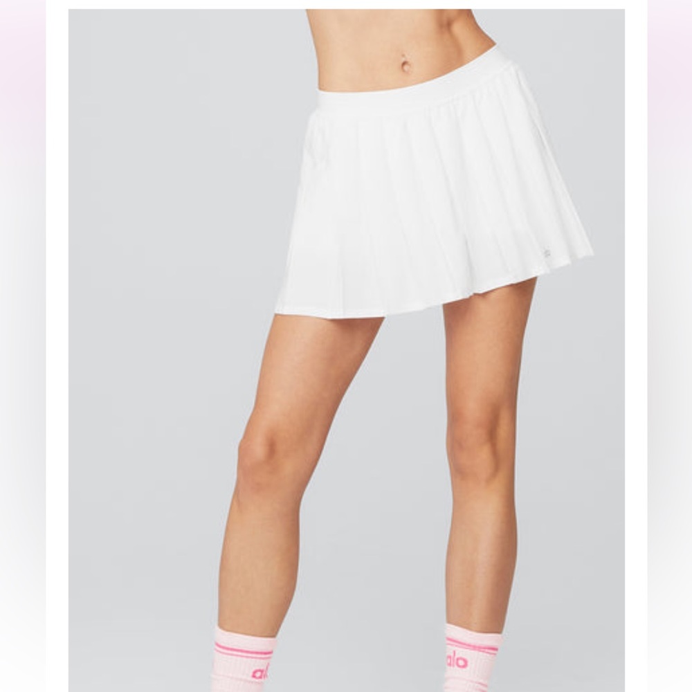 Alo Yoga Varsity White Tennis Skirt Small - Brand New
